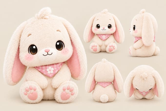 design a custom plush toy character and plushie