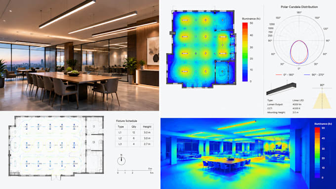 provide lighting design, photometric calculations on agi32