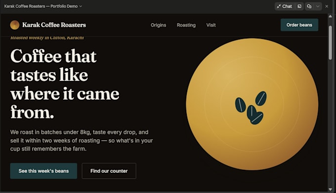 design a modern one page website for your small business