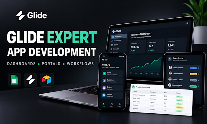 glide expert glide developer glide app builder mobile app developer, glide app