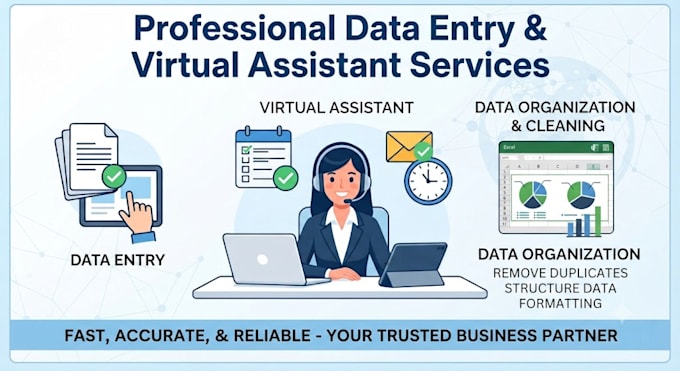 do professional data entry, excel and copy paste work