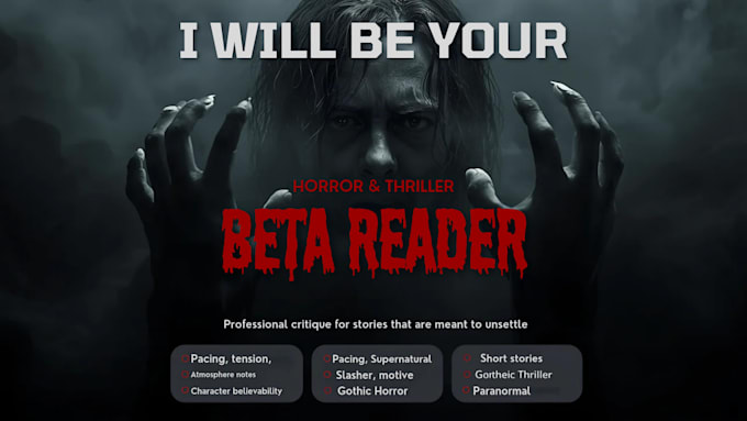 beta read your horror and thriller novels
