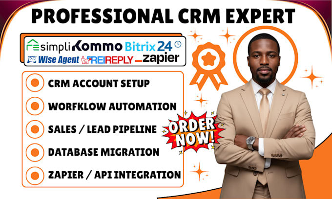 do resimpli wise agent crm automaton rei reply bitrix24 kommo zapier integration