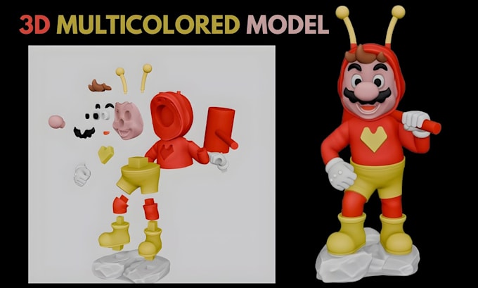 3d model convert stl to 3mf split for bambu lab ams prusa multicolor 3d printing