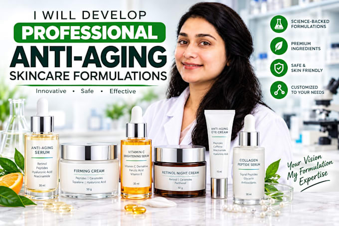 develop professional anti aging skincare formulations