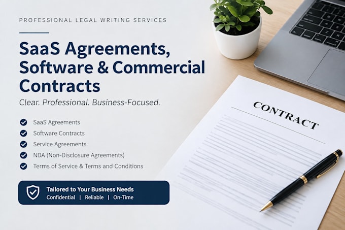 draft and review saas agreements, software contracts, and commercial agreements
