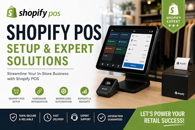 set up shopify pos, sync inventory, and configure hardware