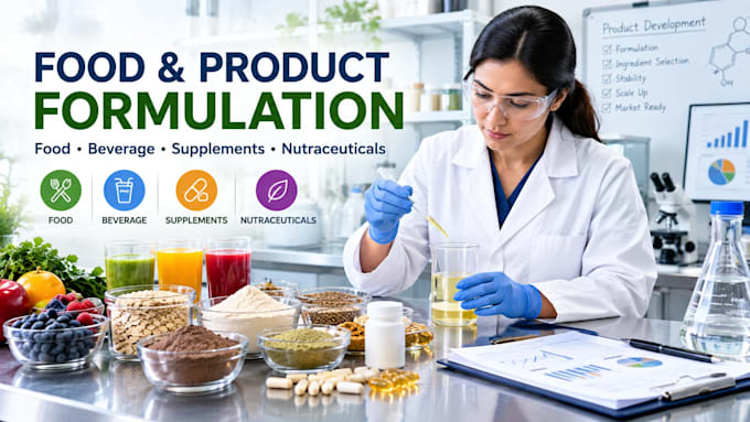 formulate food, beverage, supplement and nutraceutical products