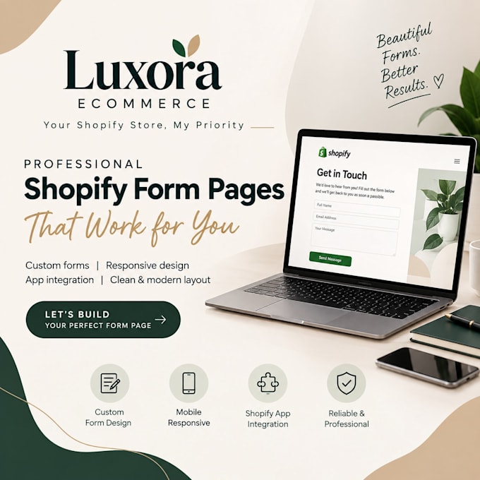 create a custom shopify form page with responsive design