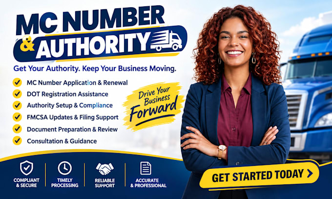 file your usdot, mc number, mc authority and boc3 registration