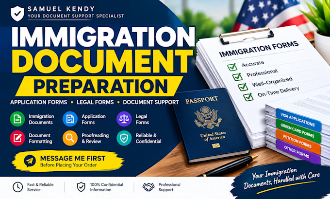 prepare immigration documents, applications and legal forms
