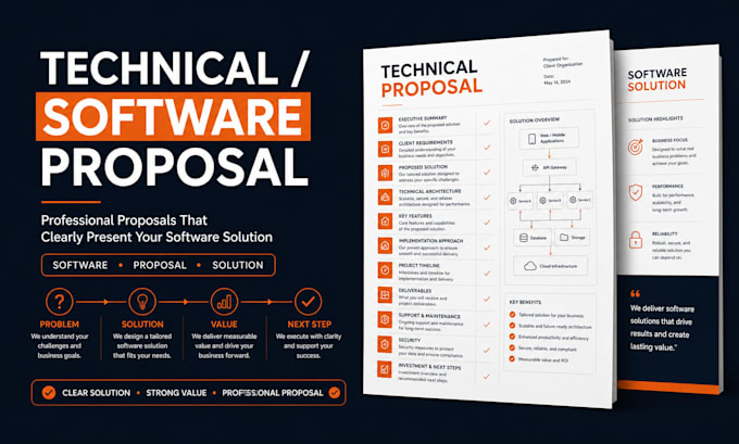 draft a professional technical proposal to help you sell your software