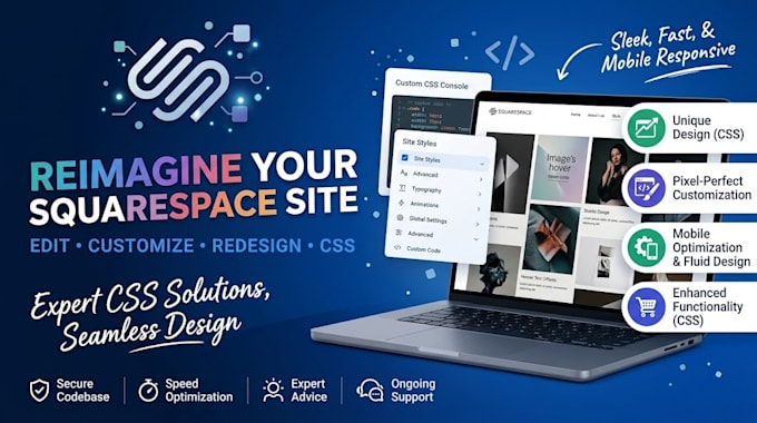 edit, customize, or redesign your squarespace website with custom css