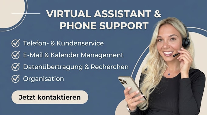 virtuelle assistenz für büroorganisation, telefonservice und kundenservice