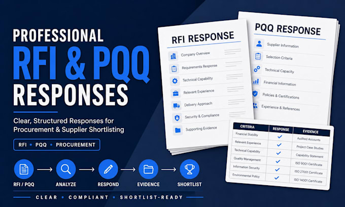 draft professional rfi and pqq responses to get you on the shortlist