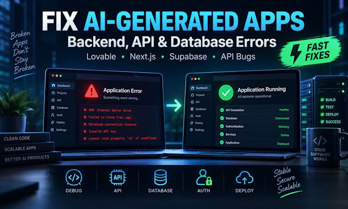 fix lovable ai, nextjs, supabase and API bugs in your app
