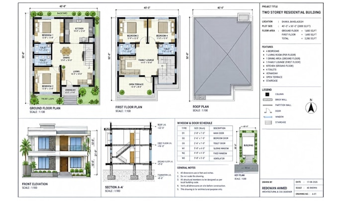 redraw 2d to 3d floor plan,building construction, house layout, site plan design