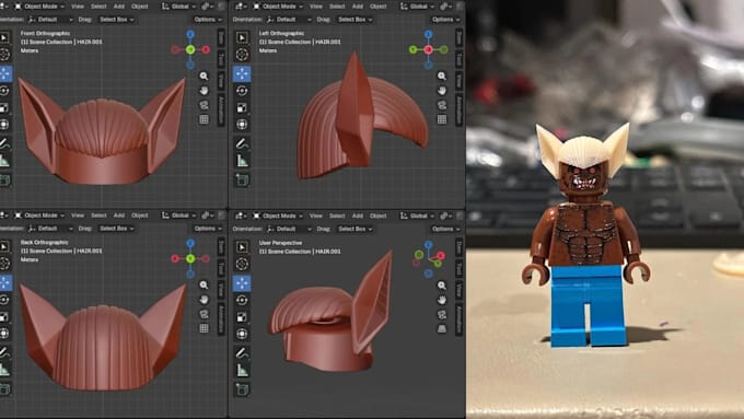 do custom lego minifigure and accessories for 3d printing and shipping