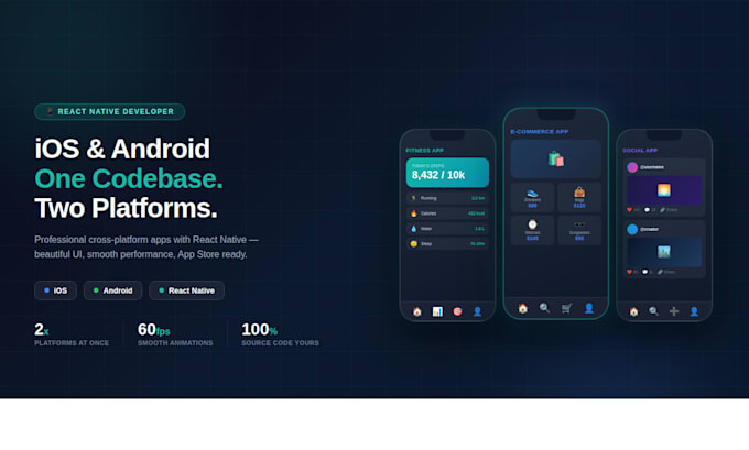 build your ios and android mobile app with react native
