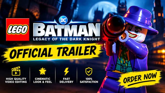 create a cinematic game trailer, gameplay trailer and game promo