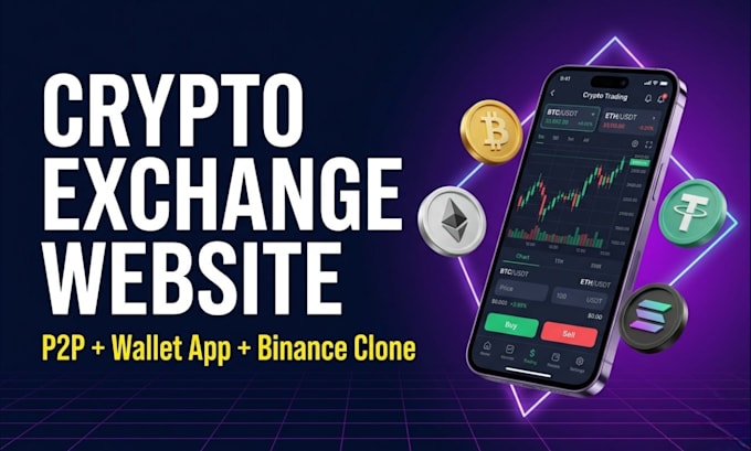 crypto exchange website wallet app p2p trading payment gateway binance clone