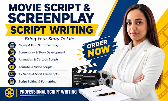 do movie script writing animation, screenplay, script writing youtube script