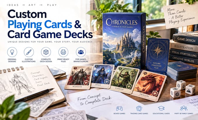 design custom playing cards and card game decks
