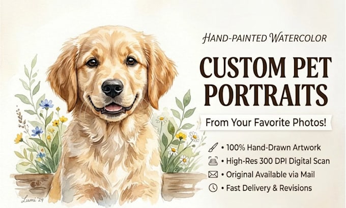 draw your pet in watercolor