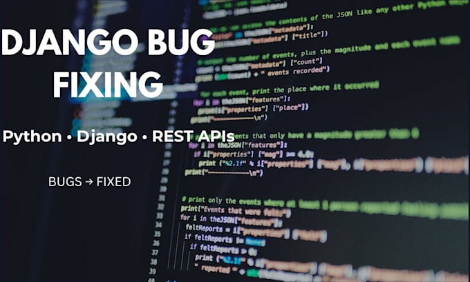 fix bugs and errors in your python django web application