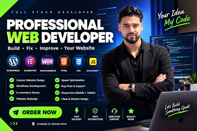 build a professional wordpress website with elementor