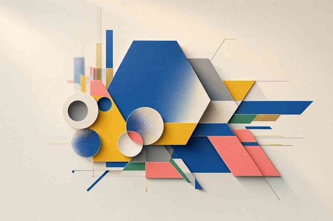 create abstract geometric digital art