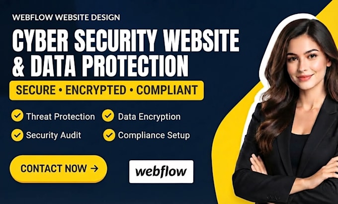 design webflow cyber security data protection website tech solution website