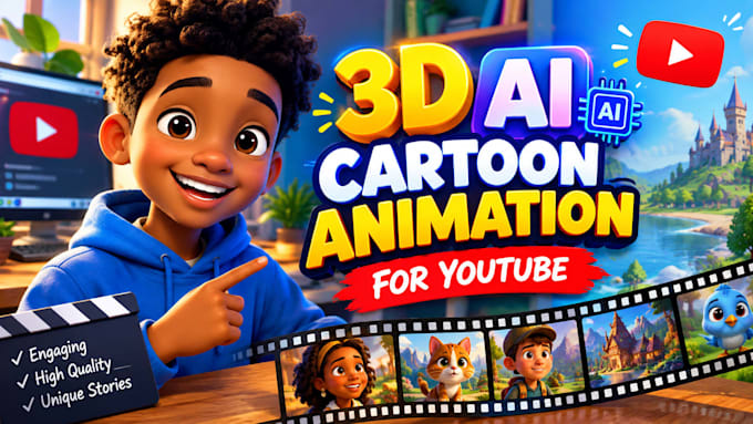 create 3d animation for youtube and tiktok