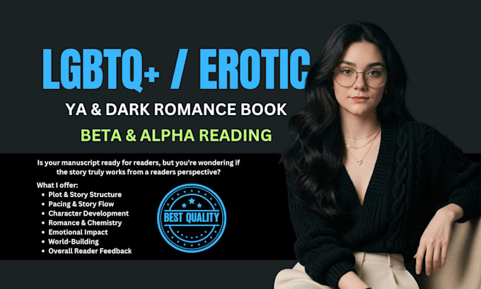 be your ya beta reader, lgbtq sensitivity reader, erotic novel dark romance book