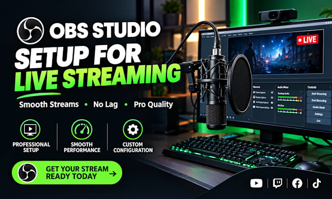 setup obs studio for professional live streaming