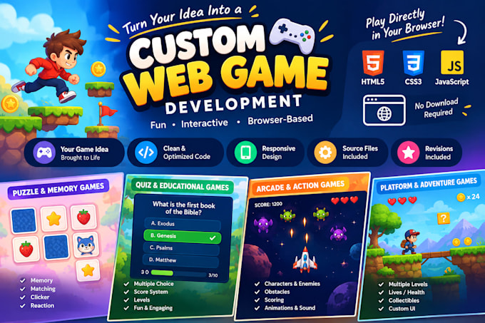 build a custom browser game for you
