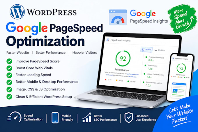optimize google pagespeed and improve wordpress website performance