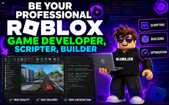 be your professional roblox game developer, scripter,builder