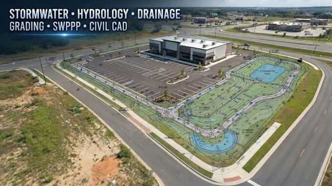 hydrology analysis, storm water management, drainage, grading plan, swppp plans