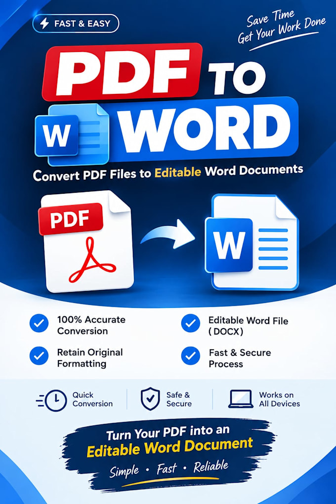 convert PDF to word PDF to excel and retype documents