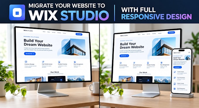 convert and migrate your website to a responsive wix studio site