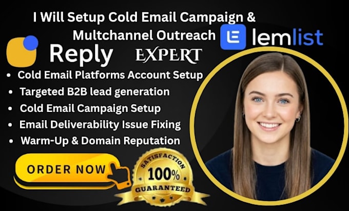 setup reply io cold email campaigns lead generation for saas agencies IT service