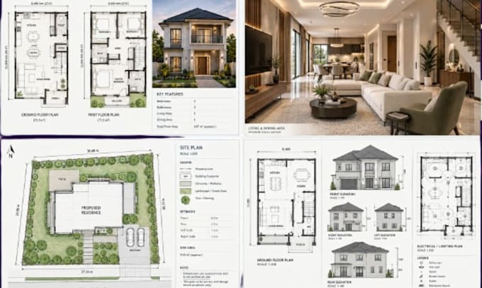 create architectural plans, interior rendering and city permit drawings