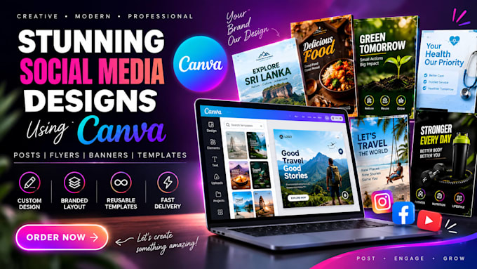 create modern canva templates for instagram and social media