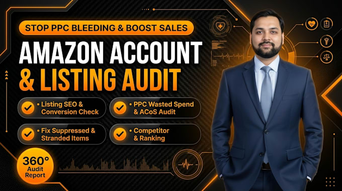 do a complete amazon account audit, ppc audit and listing audit