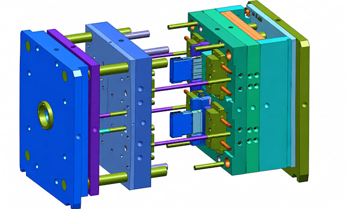 design plastic injection mold with core cavity and production ready cad file