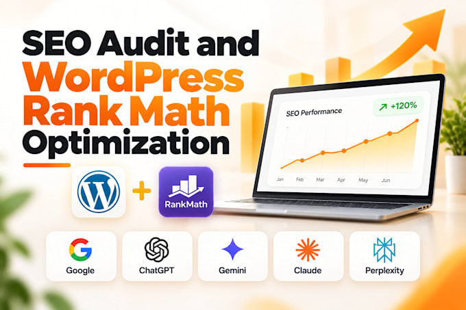 do SEO audit and wordpress rank math optimization and google ai