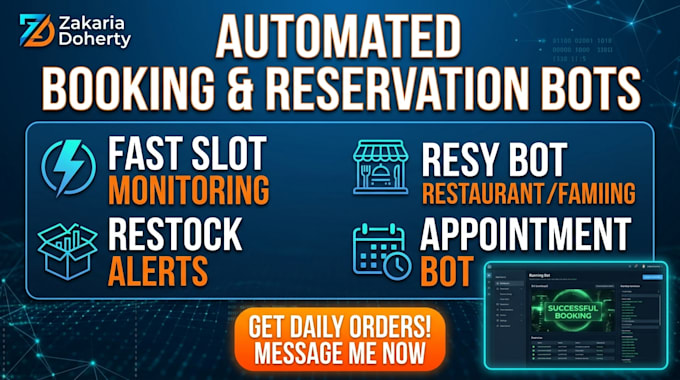 do appointment bot booking bot resy bot reservation bot restaurant bot item bot