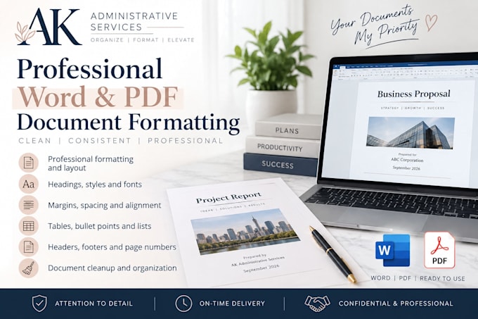 professionally format microsoft word documents and pdfs