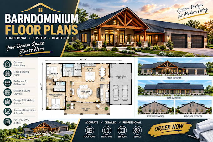 design custom barndominium floor plans and metal